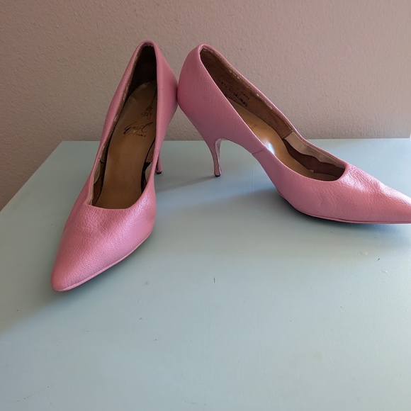 VINTAGE 1962 Kinney's Enzel of Paris Pink Pumps - Size 7 - Picture 7 of 9